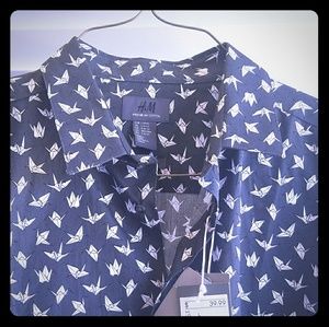 H&m Mens large origami button down